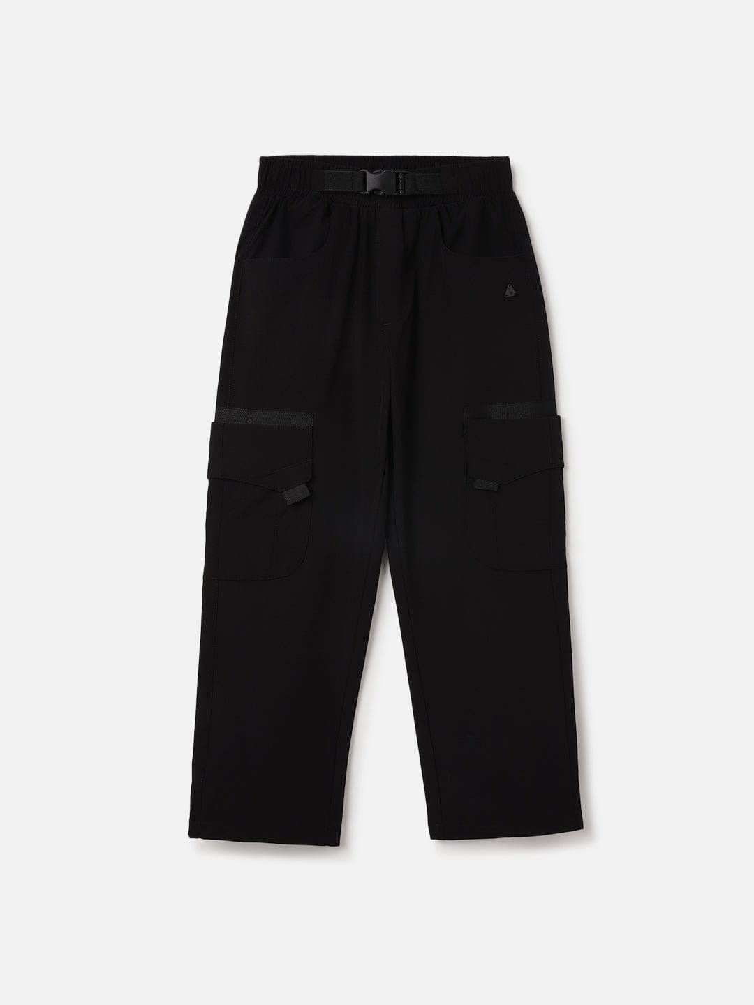 Blue Giraffe Kids Black Regular Fit Solid Jogger