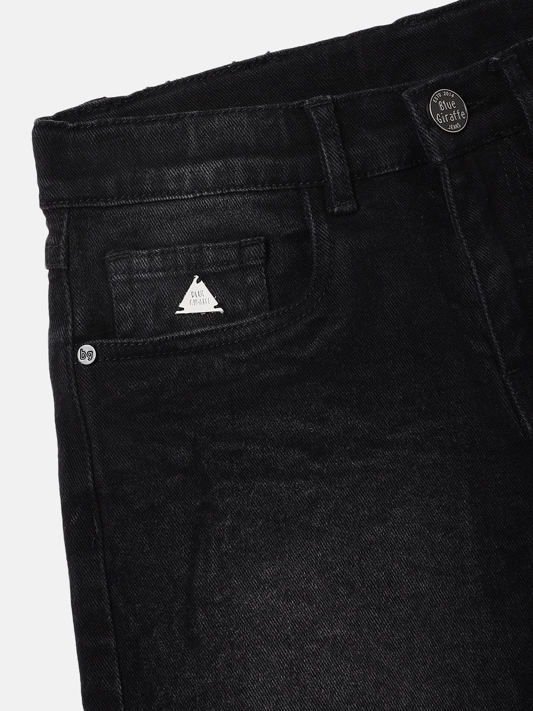 Blue Giraffe Kids Black Regular Fit Solid Shorts