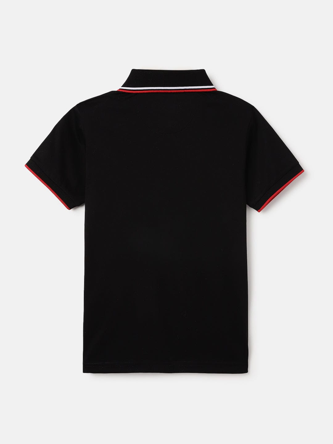 Blue Giraffe Kids Black Solid Polo Tshirt