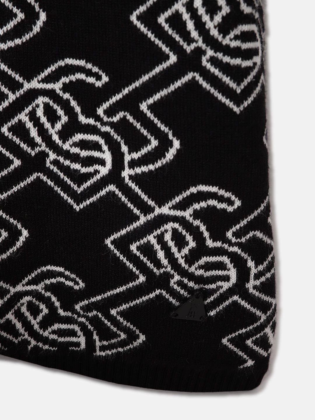 Blue Giraffe Kids Black Jacquard Polo Tshirt