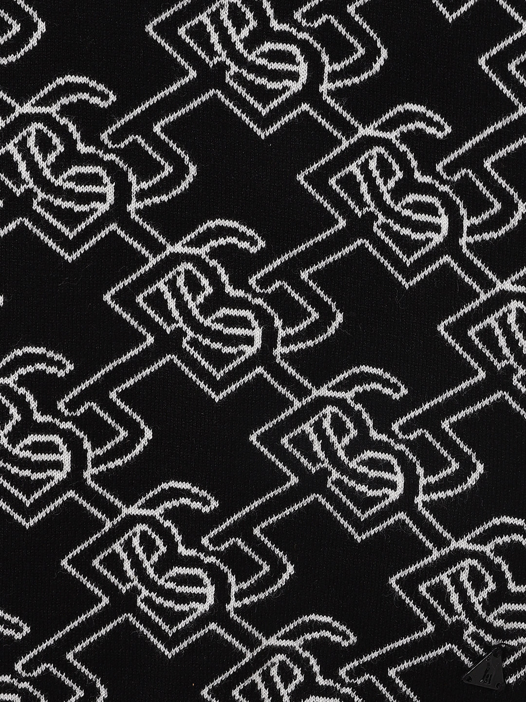 Blue Giraffe Kids Black Jacquard Polo Tshirt