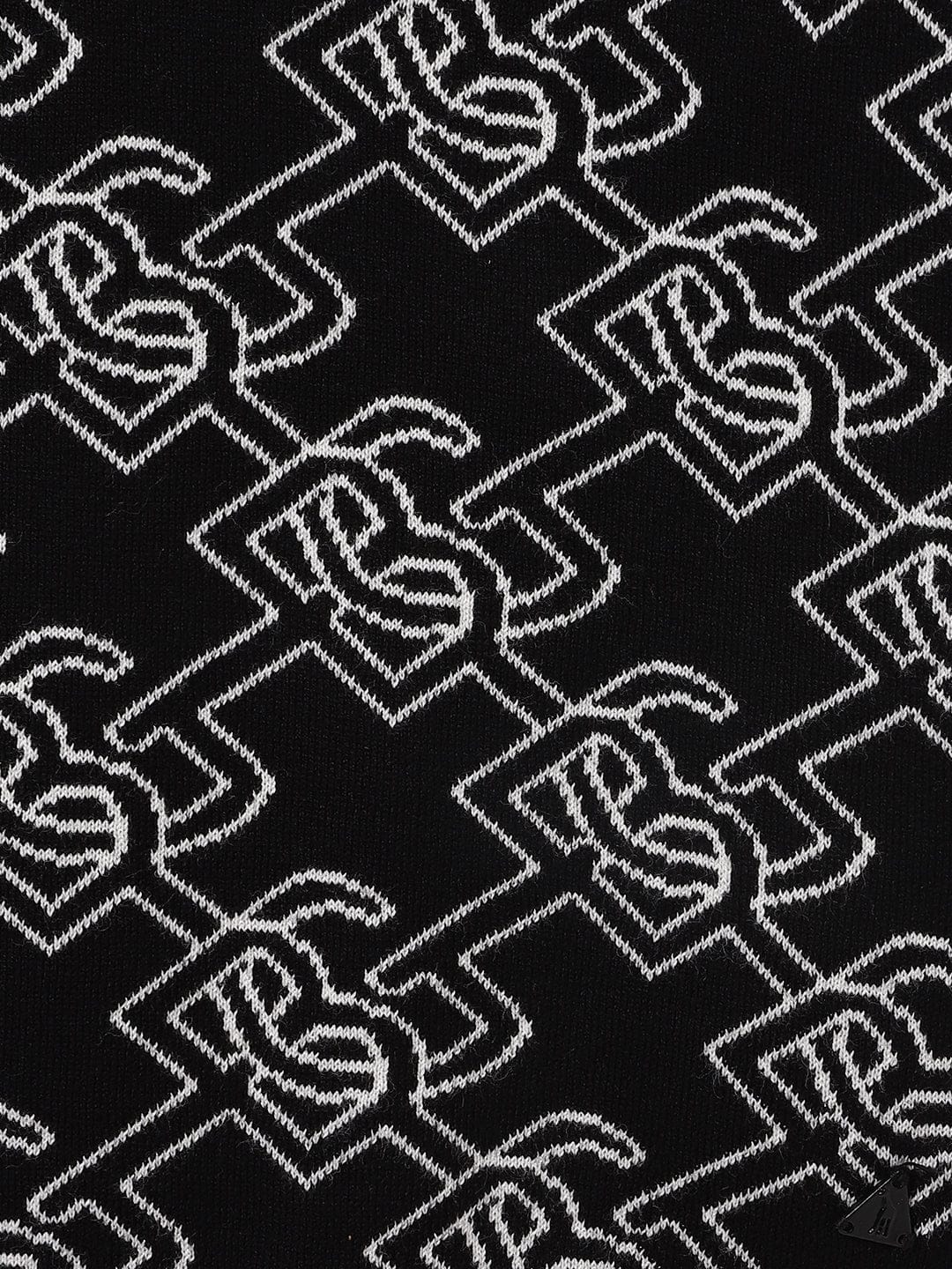 Blue Giraffe Kids Black Jacquard Polo Tshirt