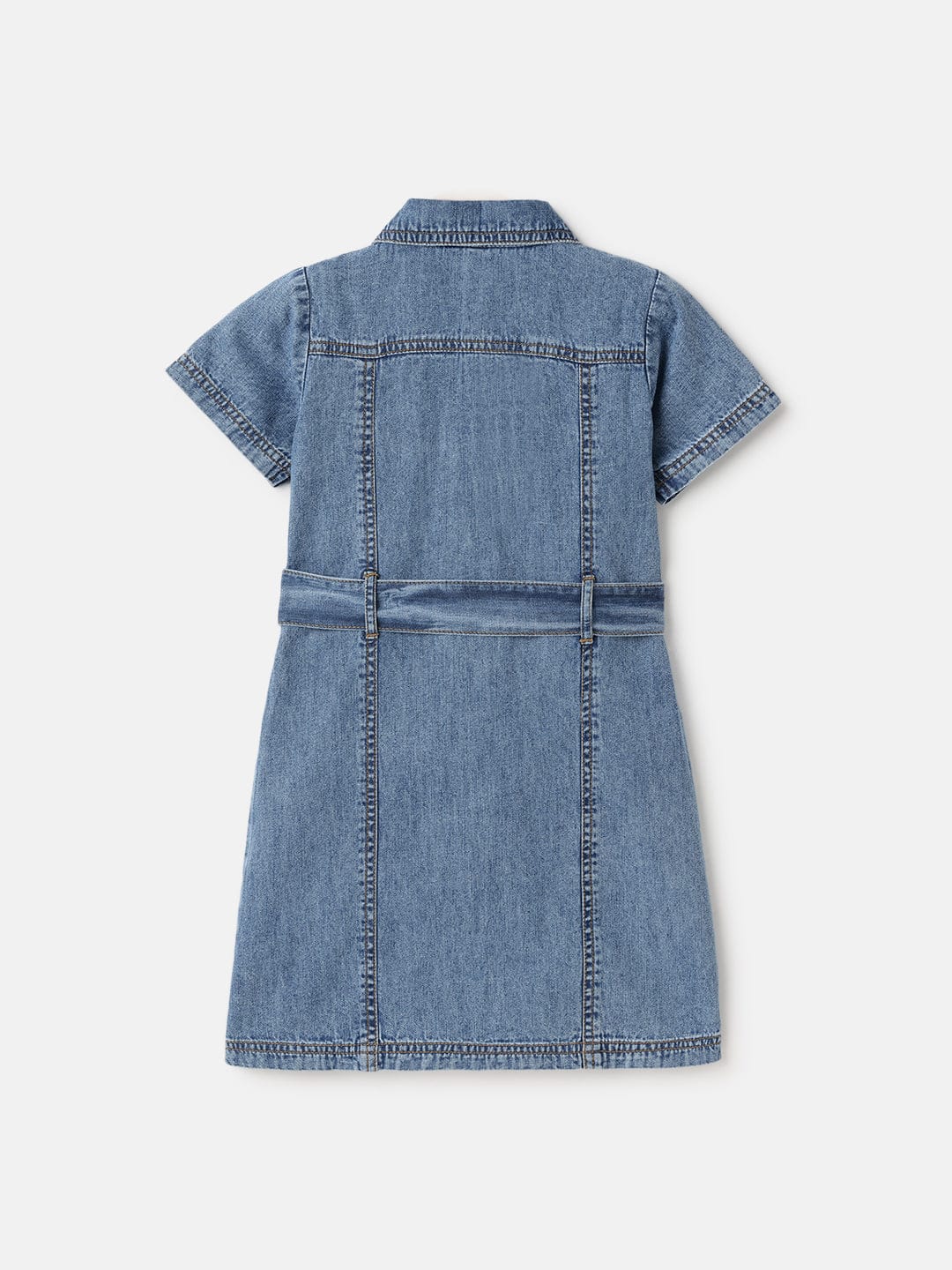 Blue Giraffe Kids Blue Regular Fit Solid Dress