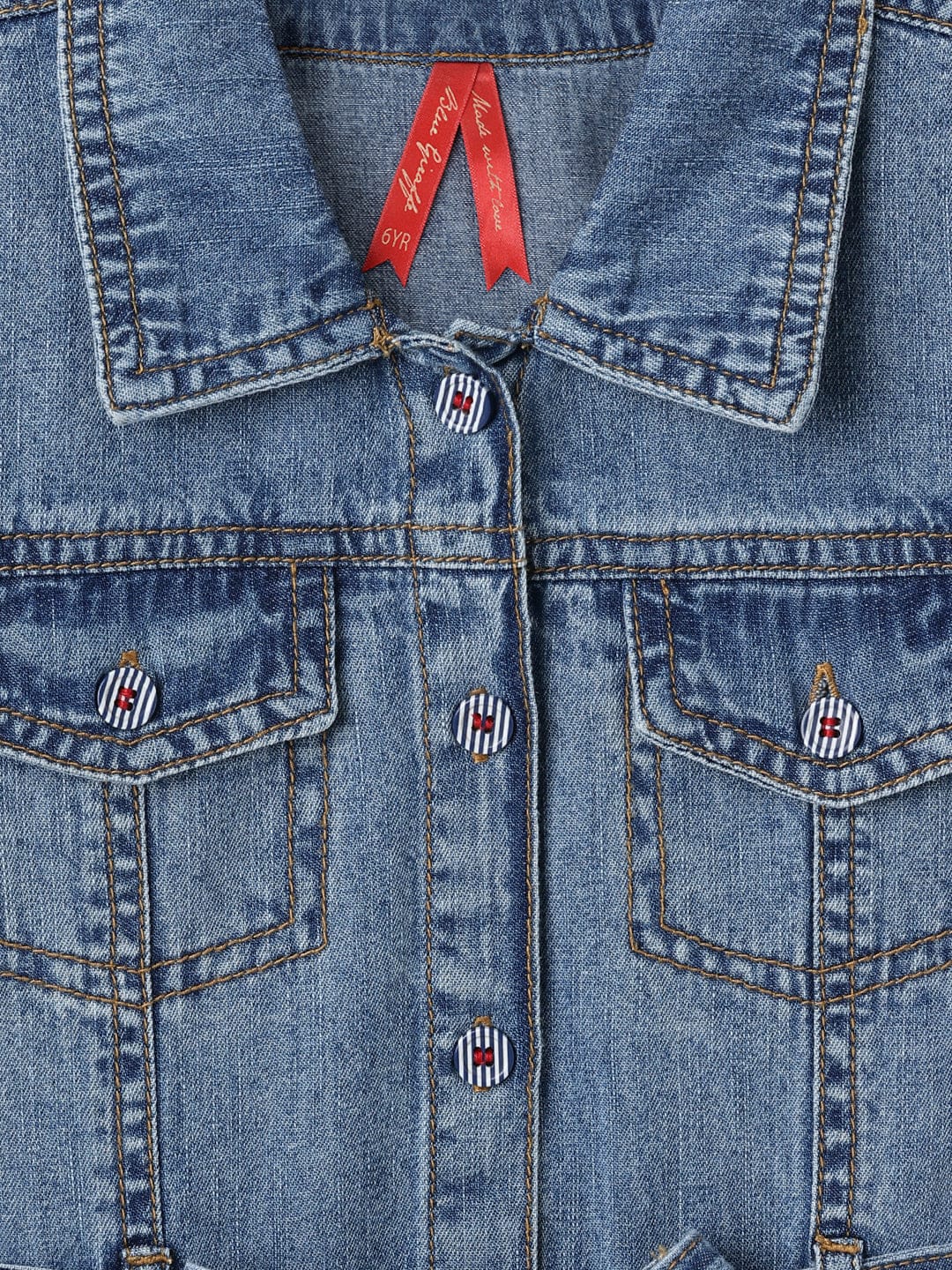 Blue Giraffe Kids Blue Regular Fit Solid Dress