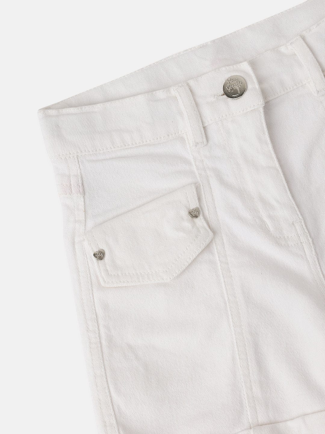 Blue Giraffe Kids White Regular Fit Solid Shorts