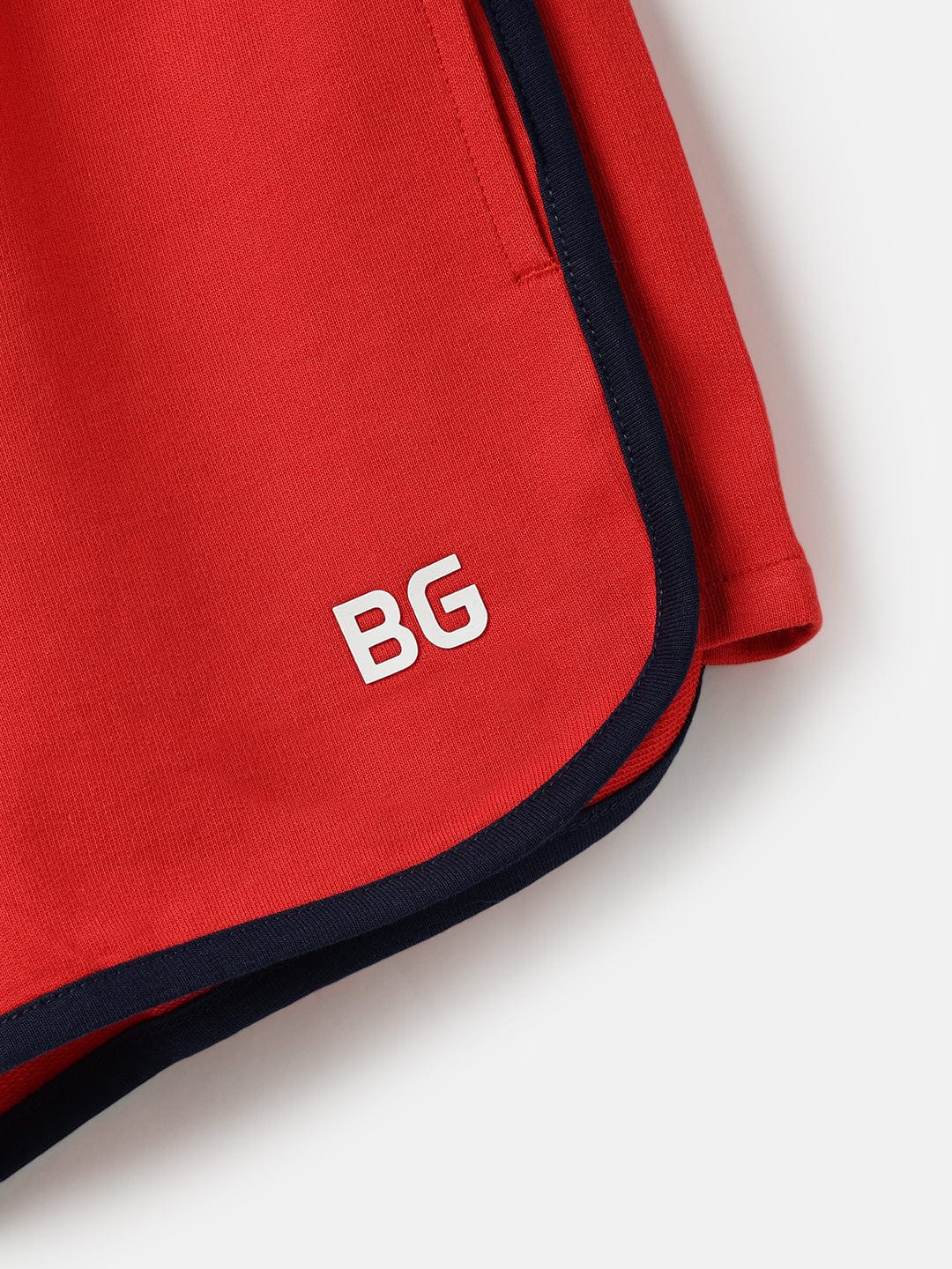 Blue Giraffe Girls Red Regular Fit Solid Shorts