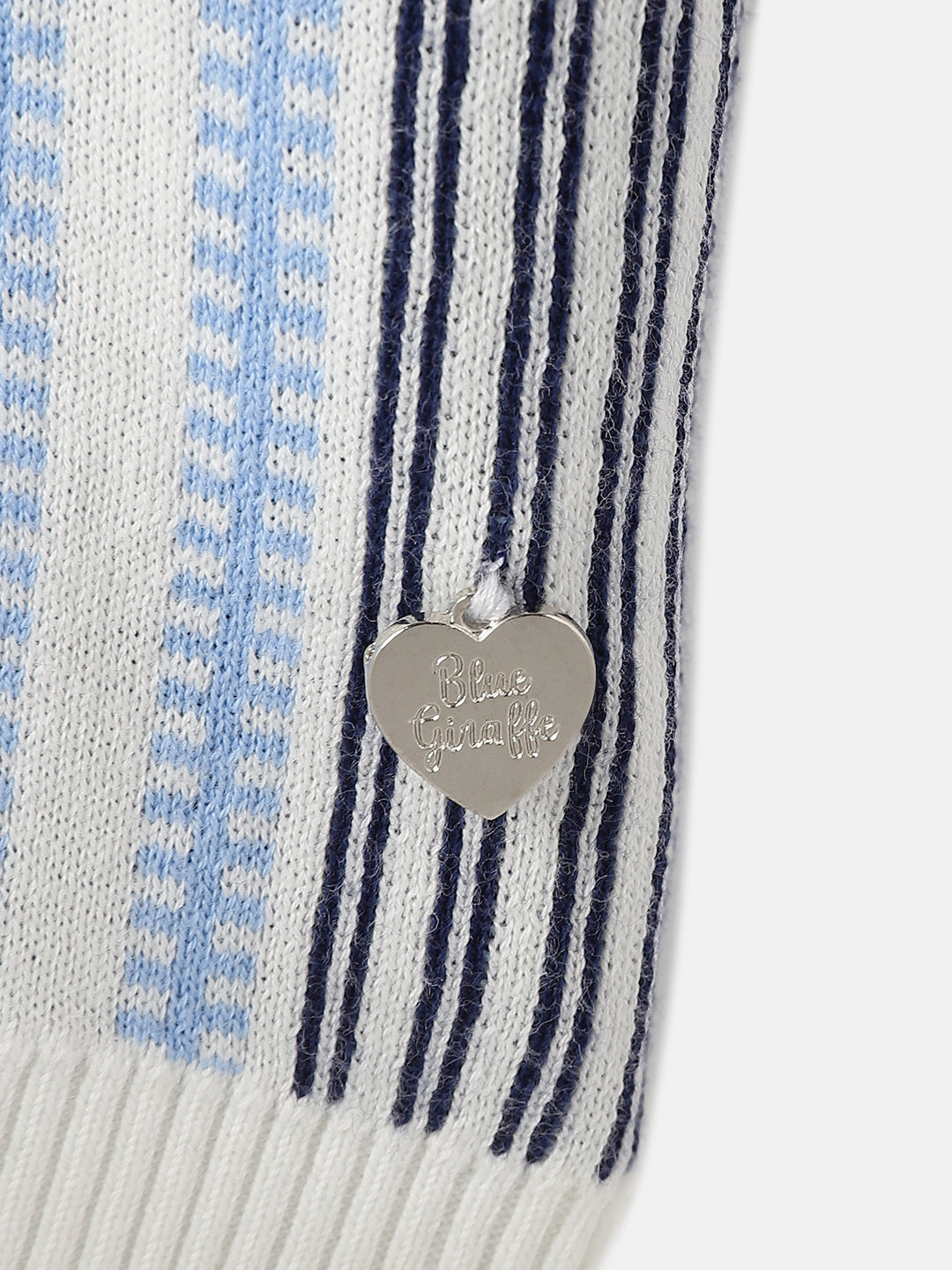 Blue Giraffe Kids Multi Striped Round Neck Tshirt