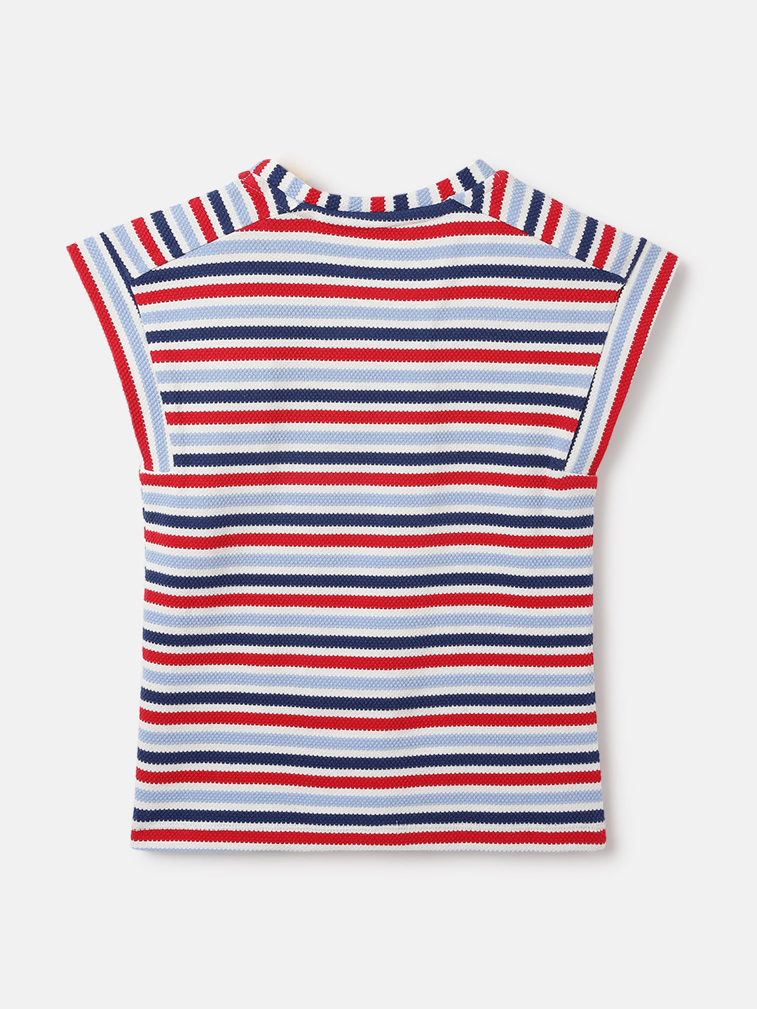 Blue Giraffe Kids Multi Striped Round Neck Tshirt