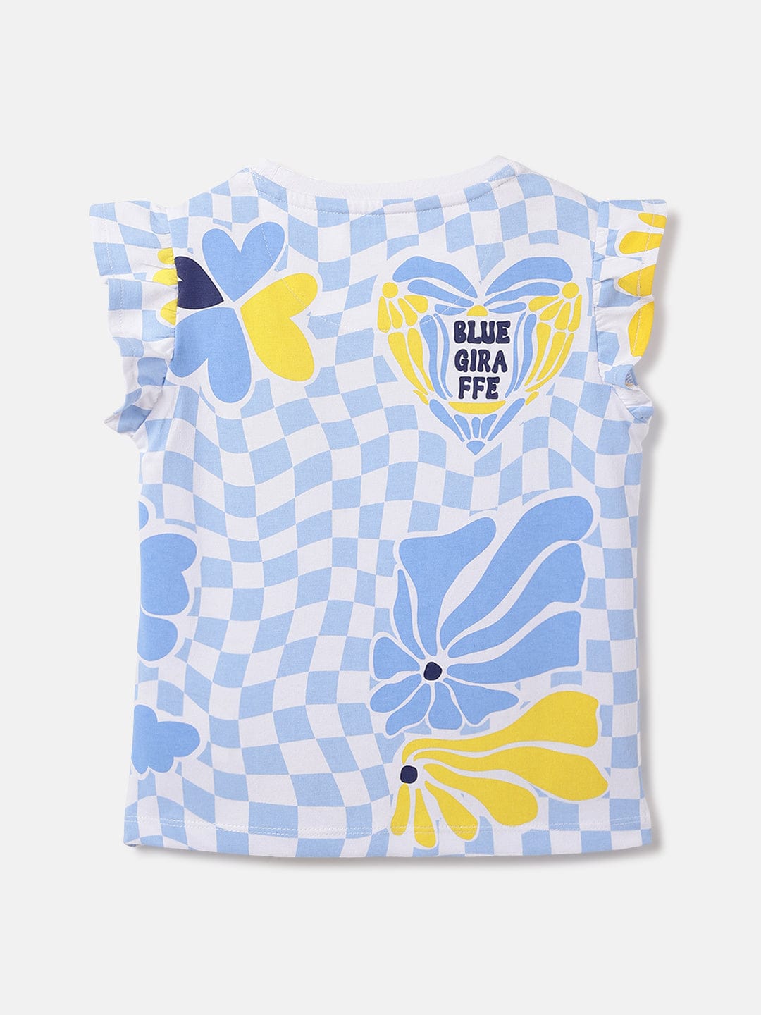 Blue Giraffe Kids Multi Printed Round Neck Tshirt