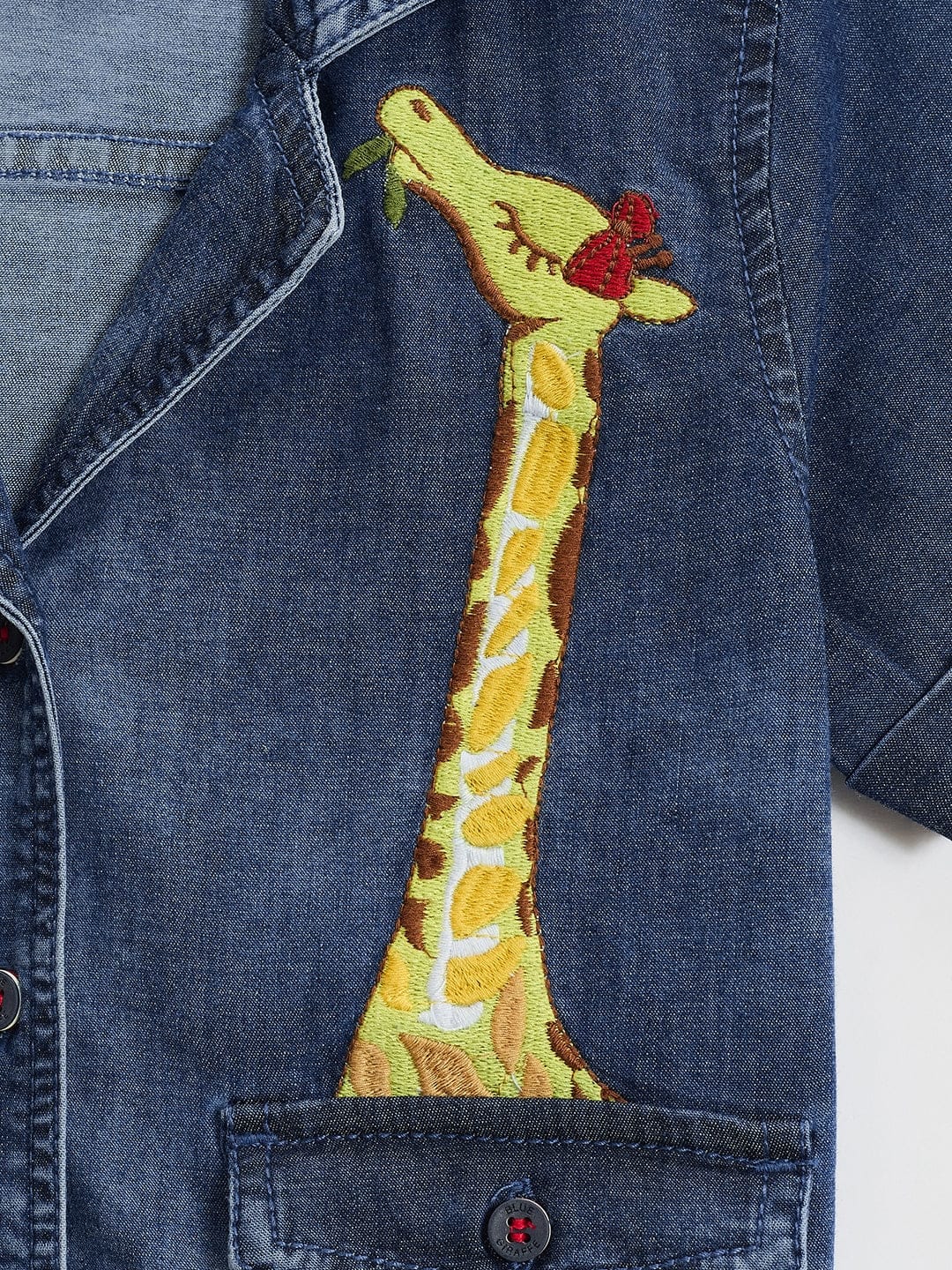 Blue Giraffe Kids Blue Regular Fit Solid Top