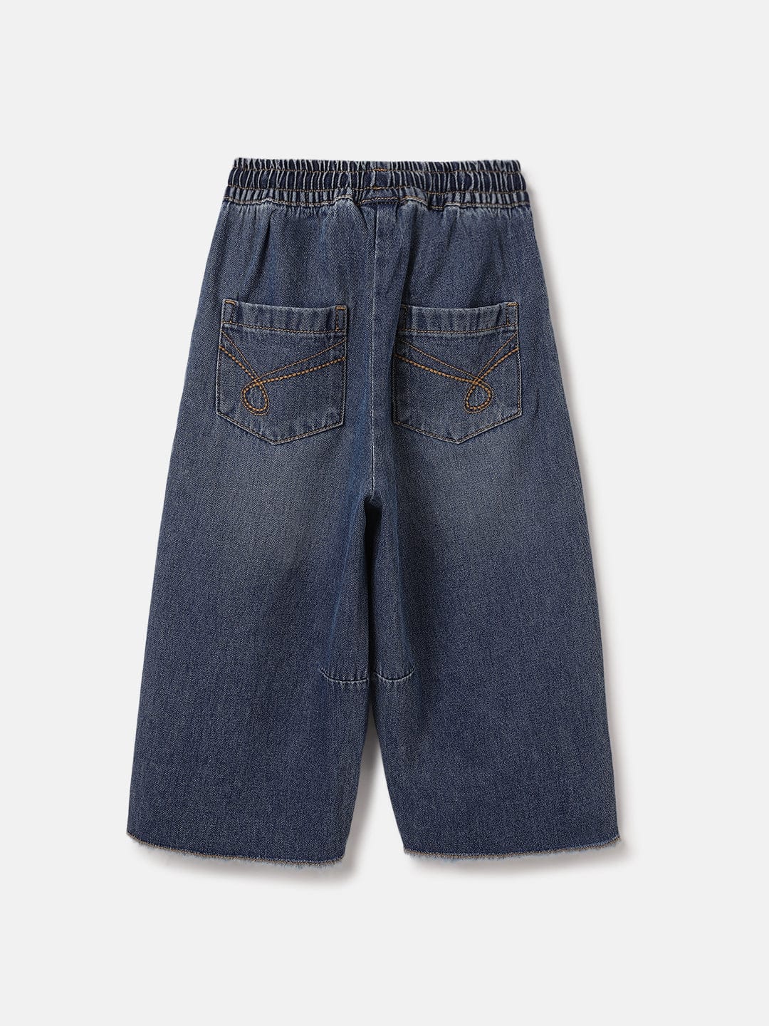 Blue Giraffe Kids Blue Flared Fit Solid Jeans