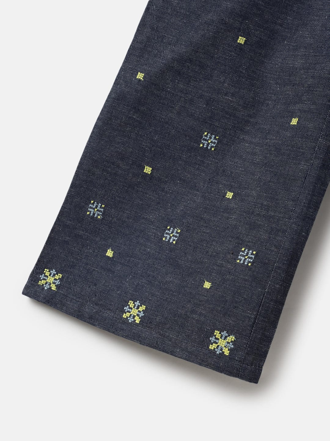 Blue Giraffe Girls Blue Loose Fit Solid Trouser