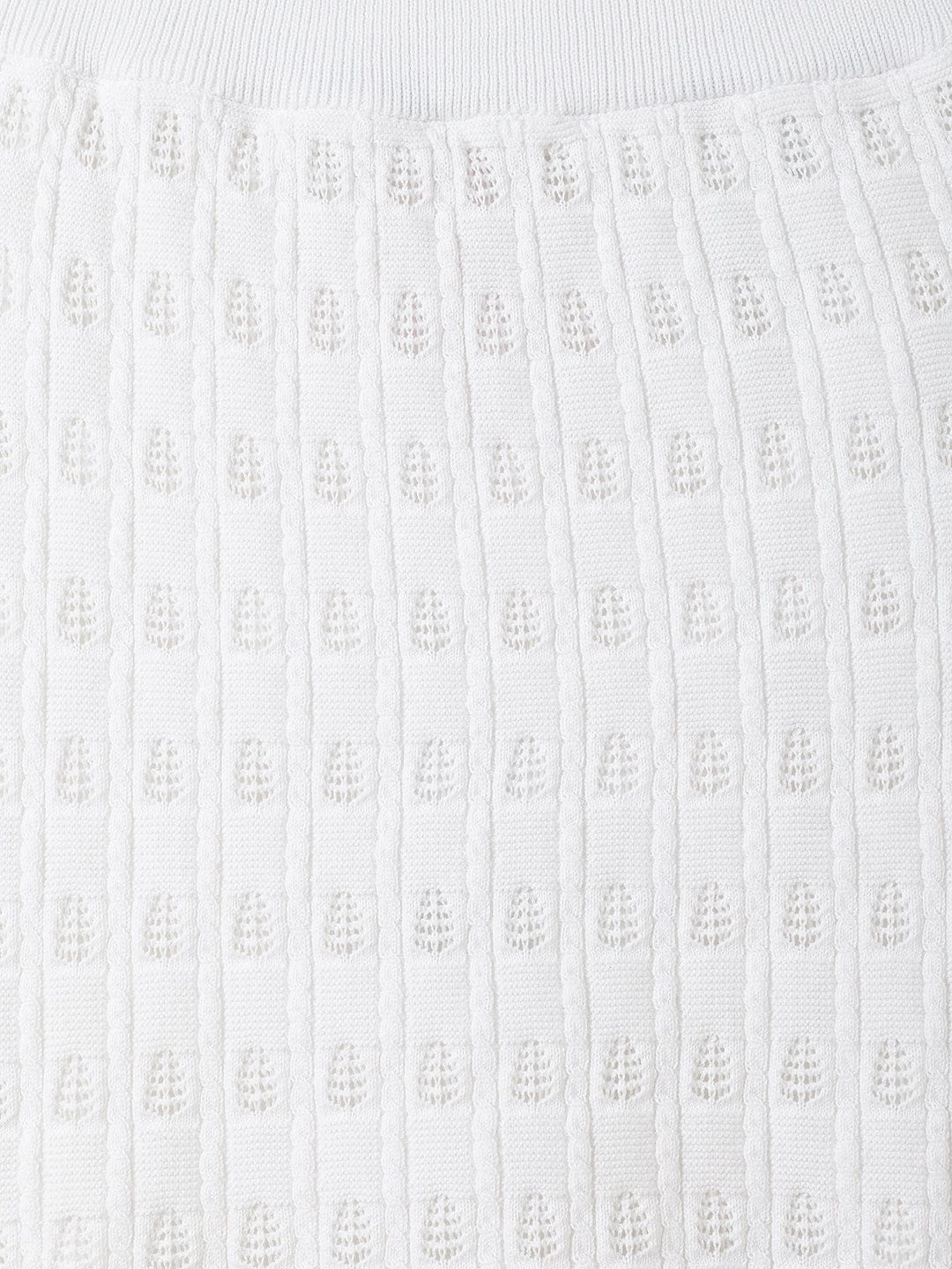 Blue Giraffe Girls White Regular Fit Solid Skirt