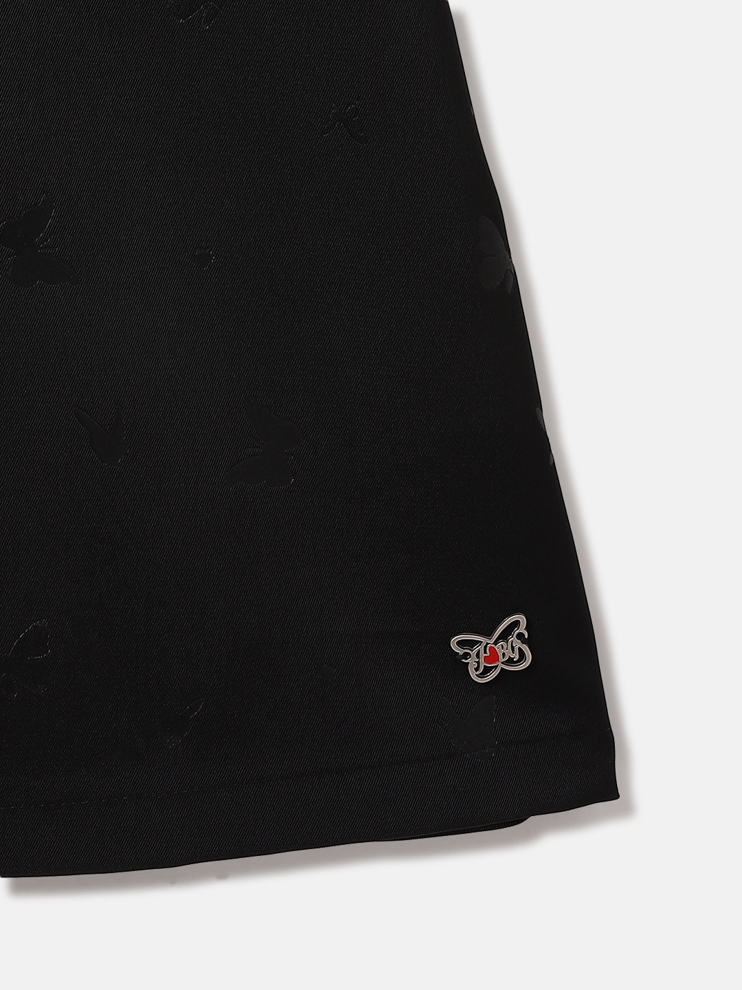 Blue Giraffe Kids Black Solid Collar Dress