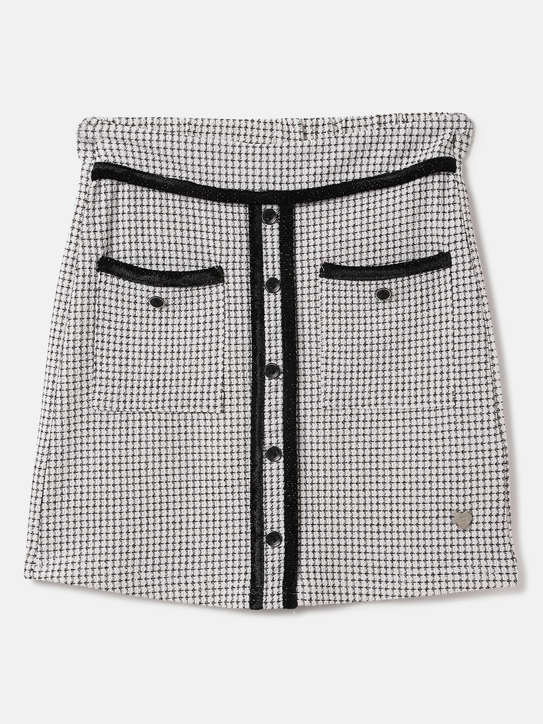 Blue Giraffe Kids Black Regular Fit Milange Skort