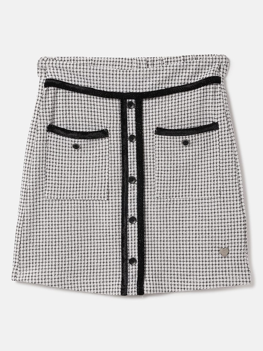 Blue Giraffe Kids Black Regular Fit Milange Skort