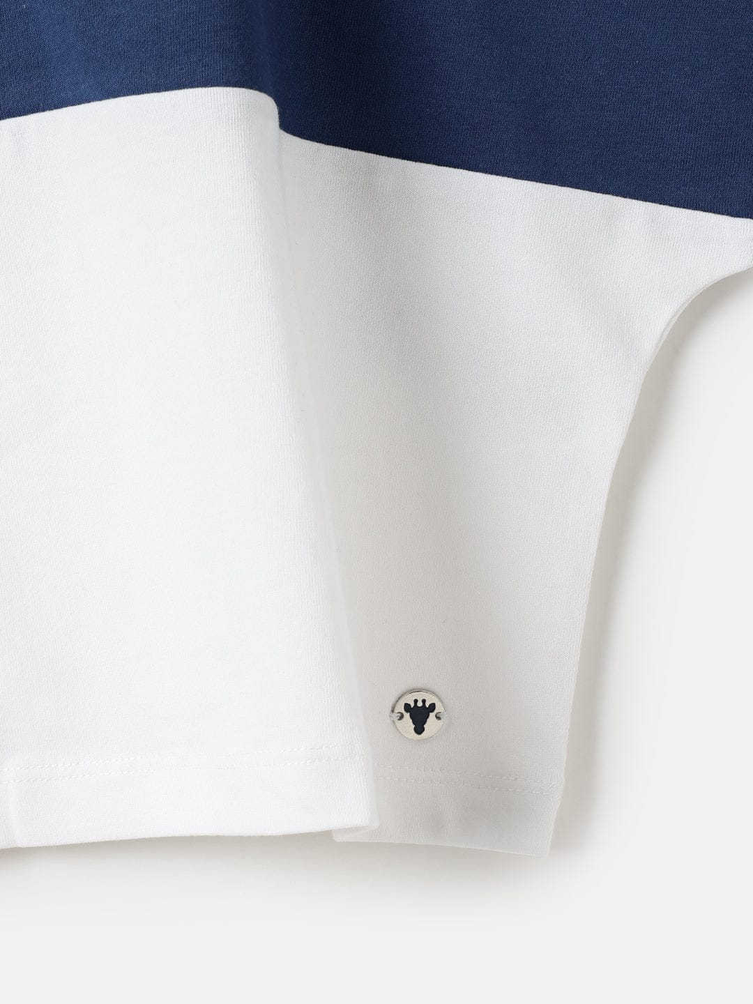 Blue Giraffe Girls Blue Solid Round Neck TShirt