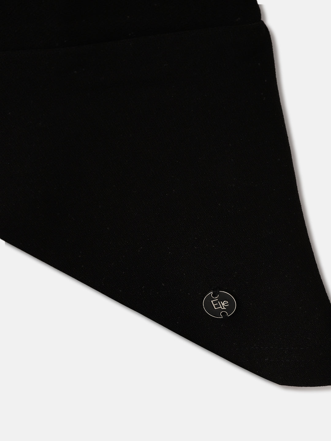 Elle Kids Black Solid Round Neck Dress