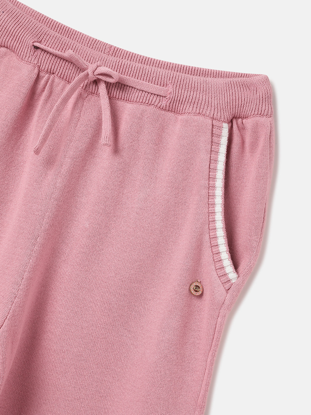 Elle Kids Pink Wide Leg Solid Trouser