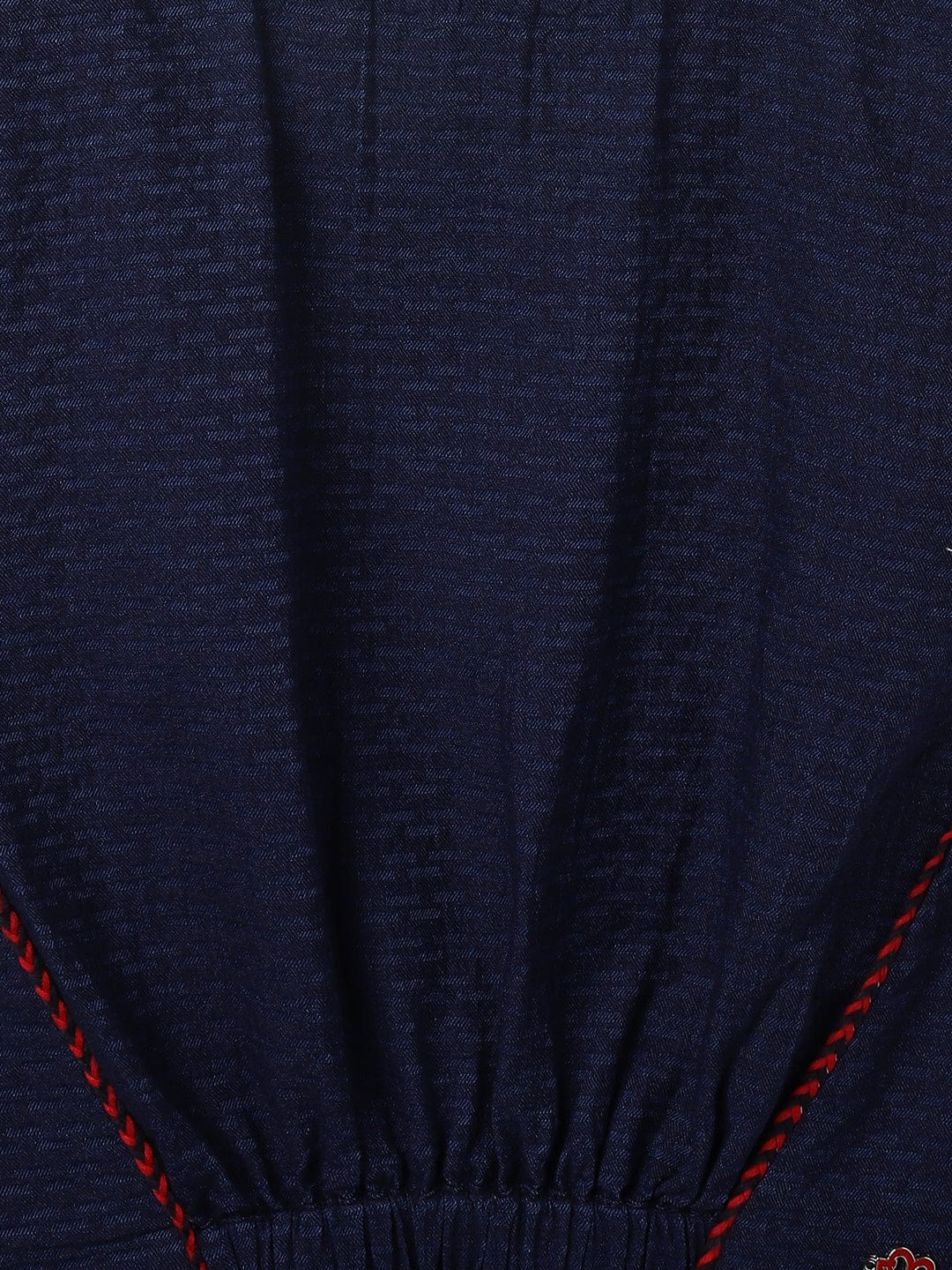 Elle Kids Blue Solid Round Neck Top