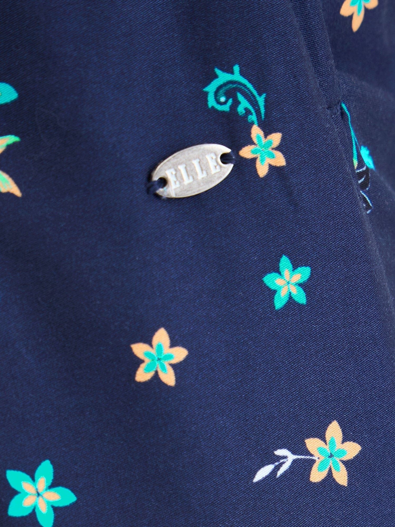 Elle Women Blue Relaxed Fit Printed Trouser