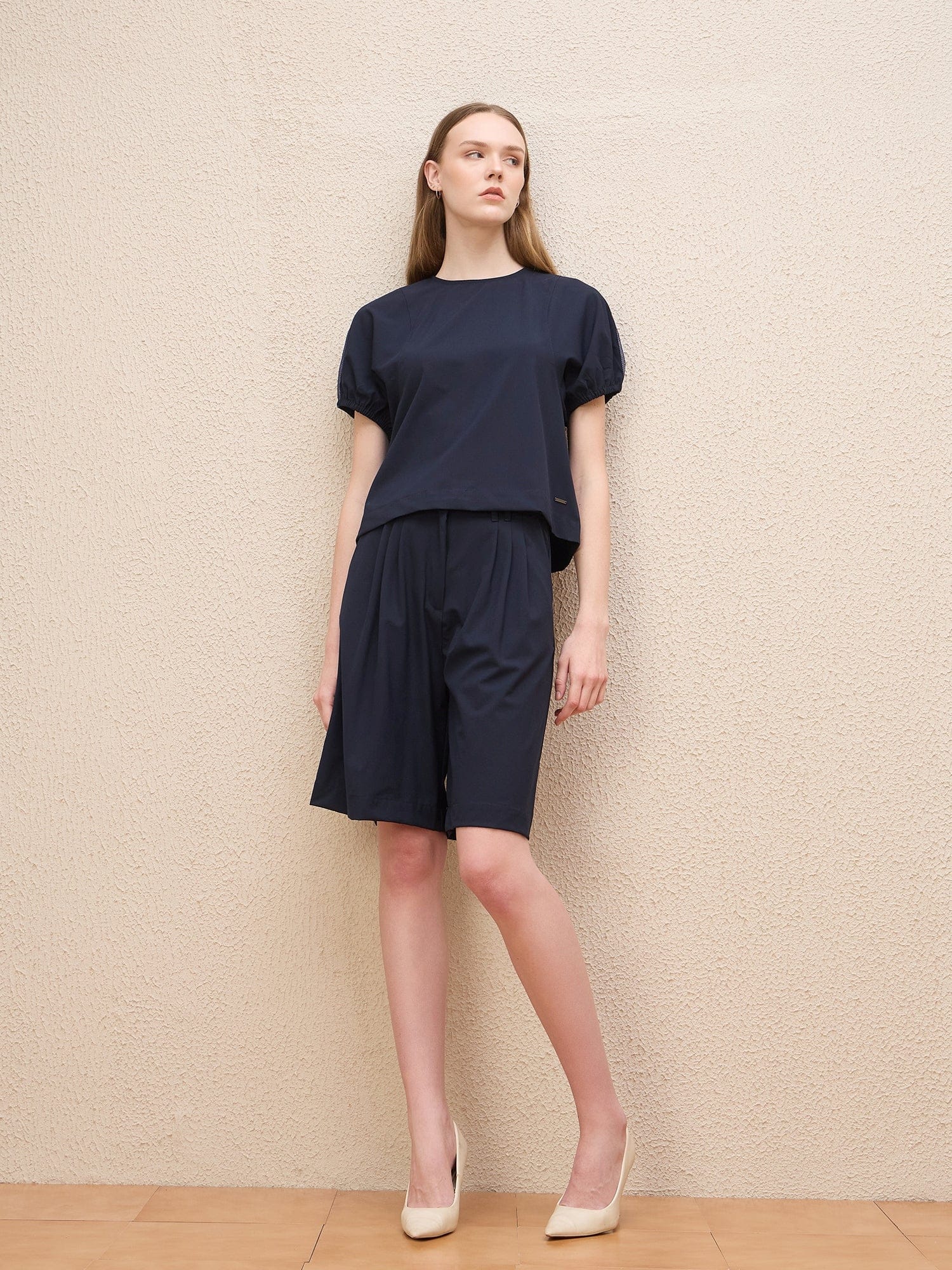 Iconic Women Blue Cullotte Fit Solid Shorts