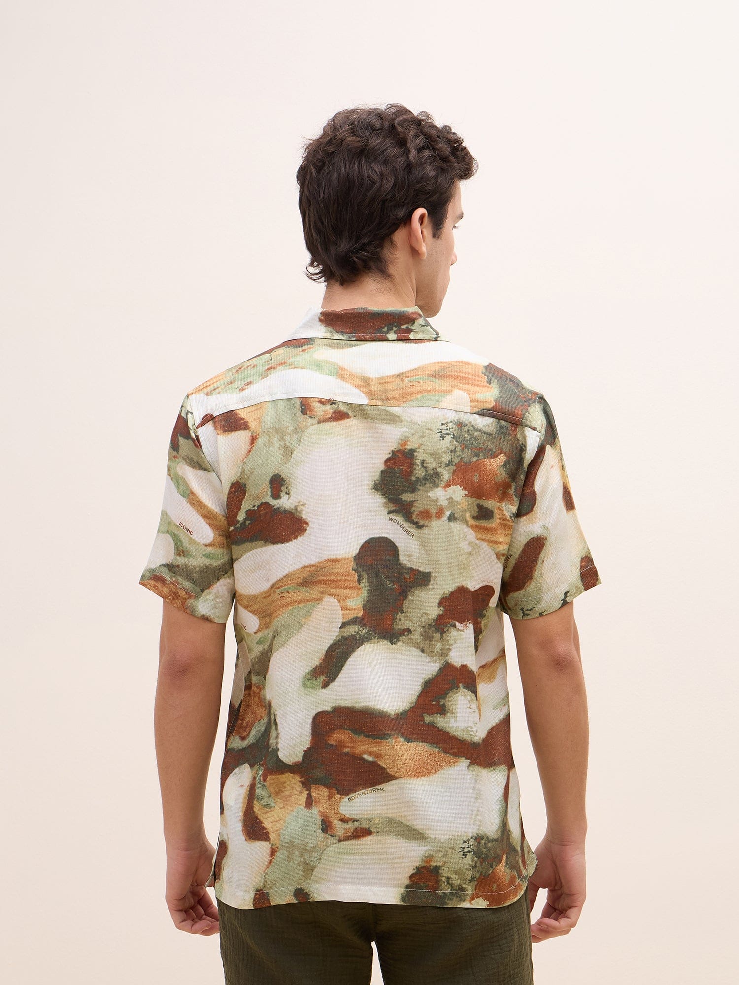 Iconic Men Multi Printed Resort Collar Shirt