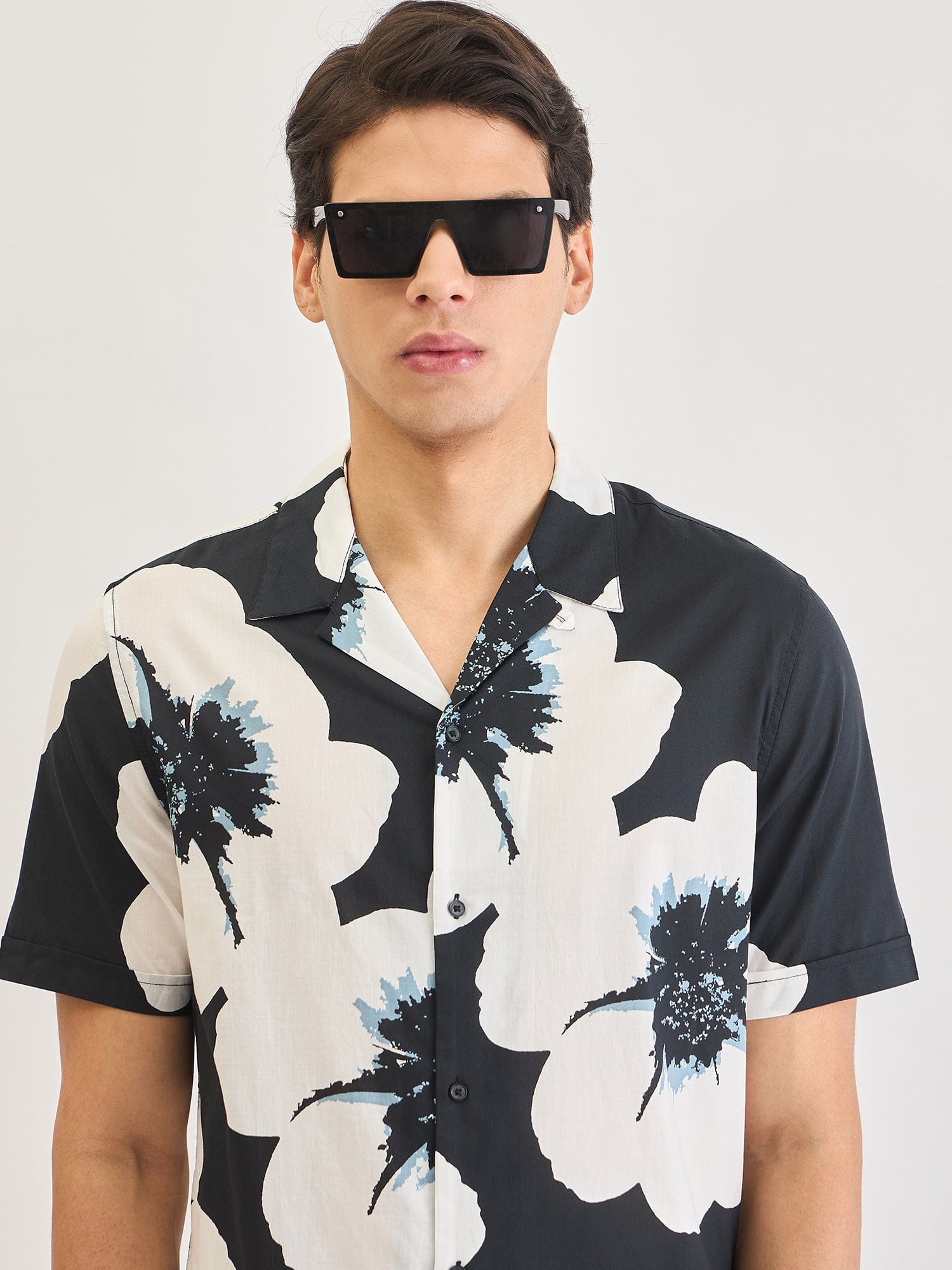 Antony Morato Men Black Printed Collar Shirt