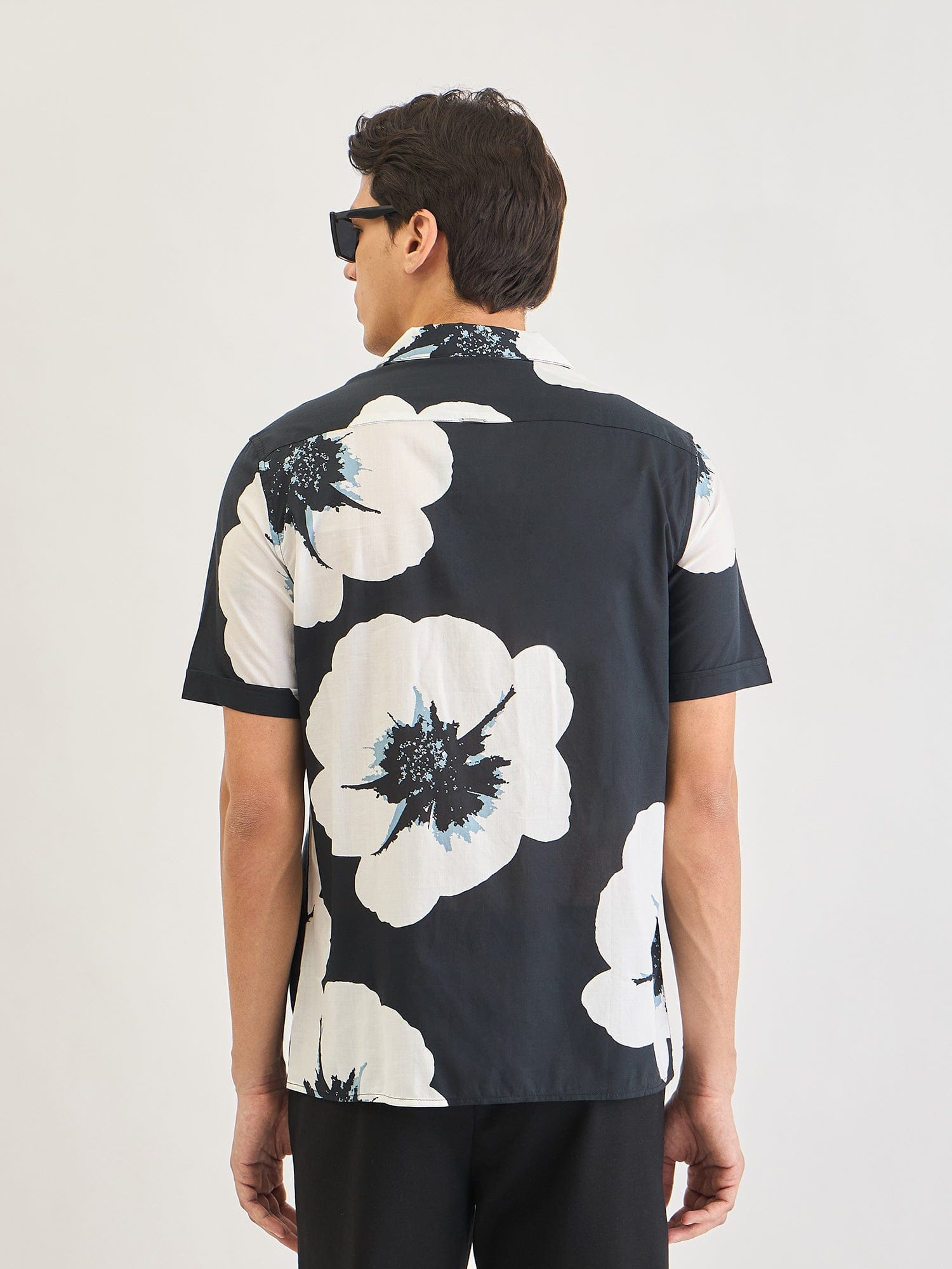 Antony Morato Men Black Printed Collar Shirt