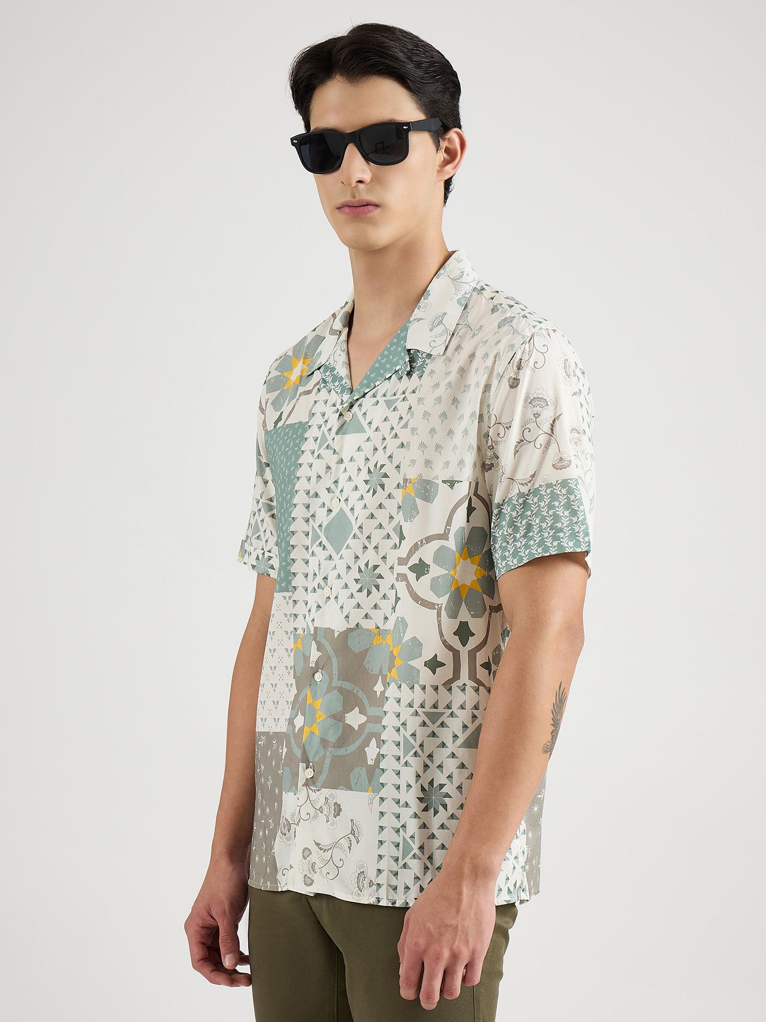 Antony Morato Men Multicolor Printed Collar Shirt