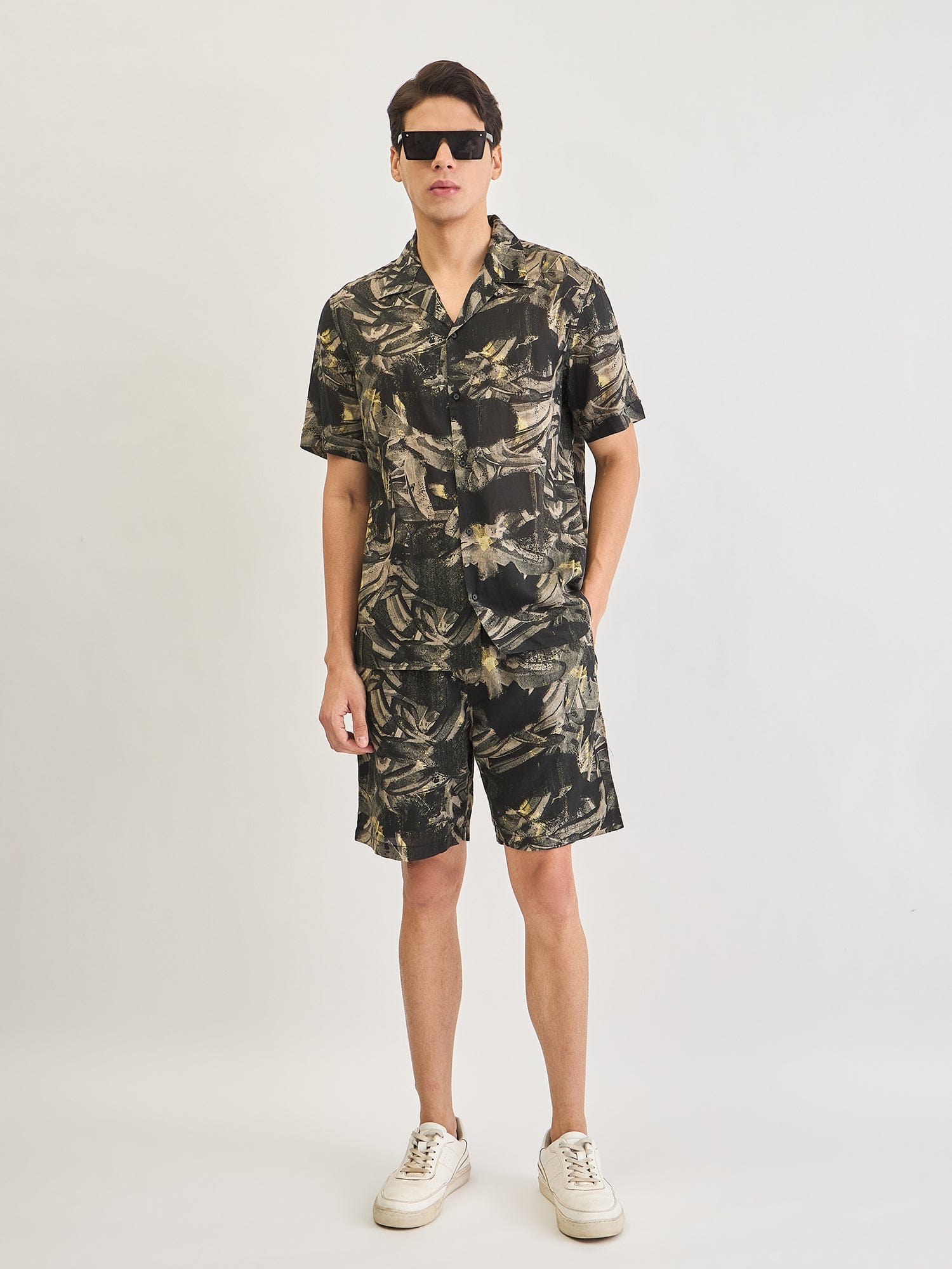 Antony Morato Men Black Printed Collar Shirt