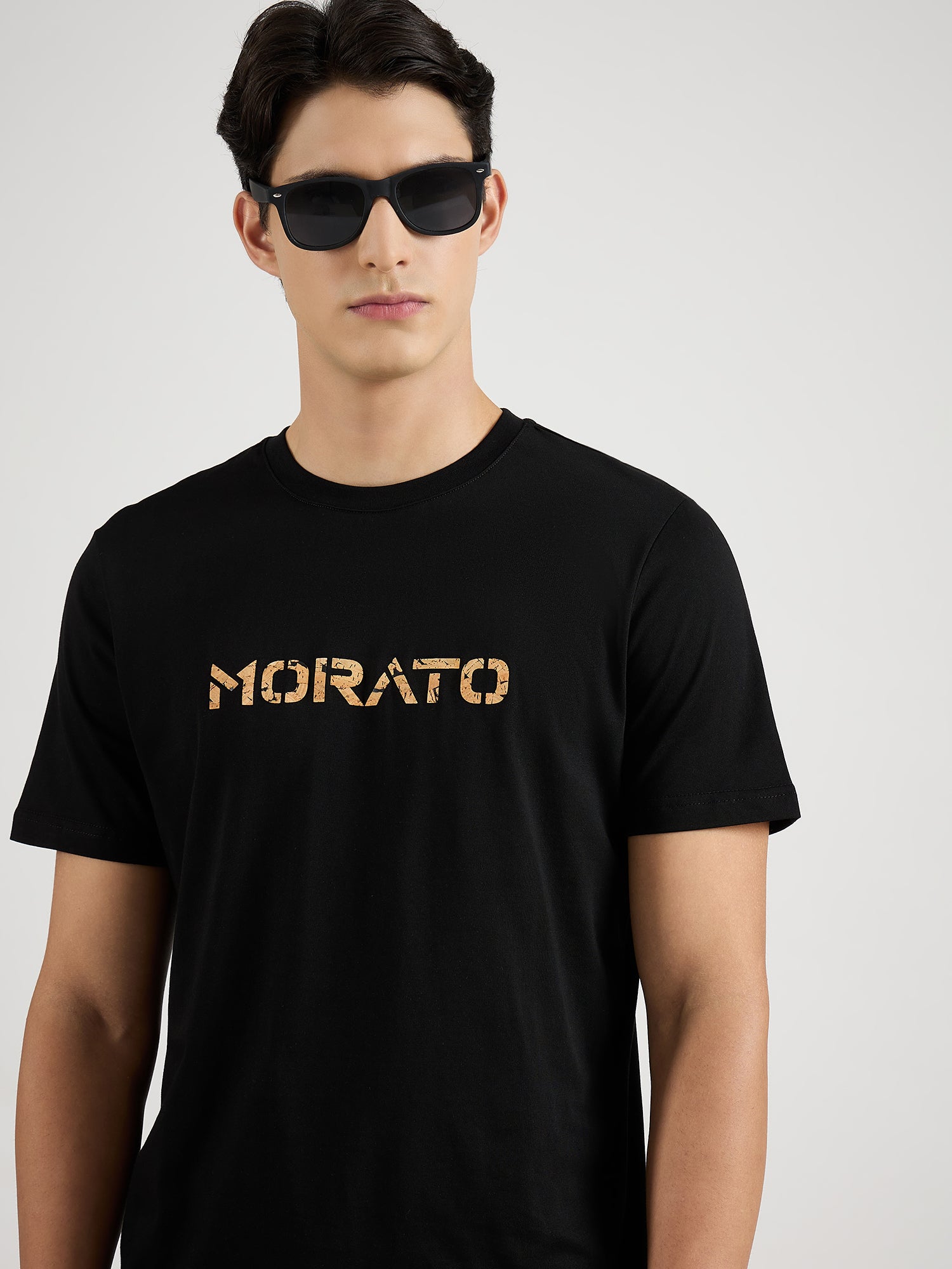 Antony Morato Men Black Solid Round Neck Tshirt