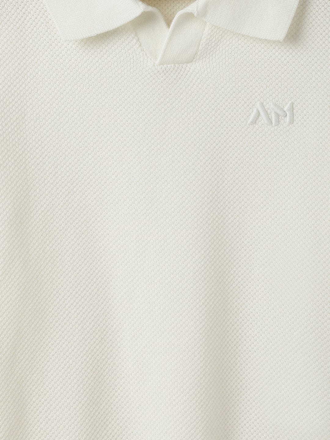 Antony Morato Boys Cream Solid Polo Tshirt