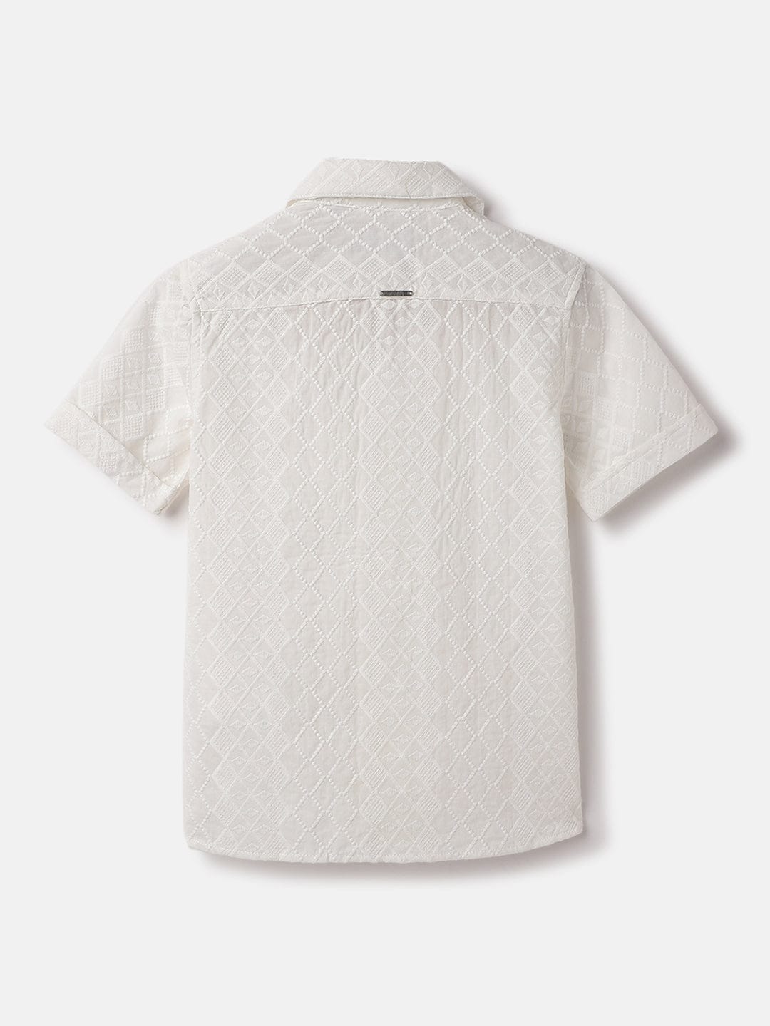 Antony Morato Boys Cream Solid Collar Shirt
