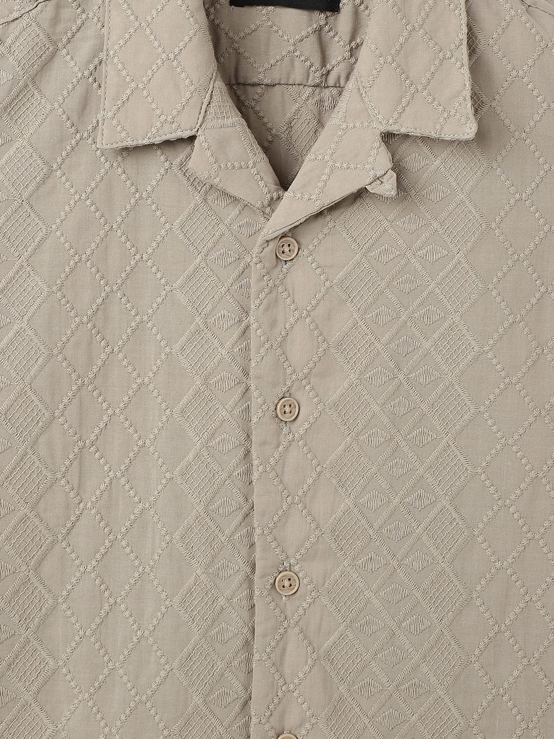 Antony Morato Boys Beige Solid Collar Shirt