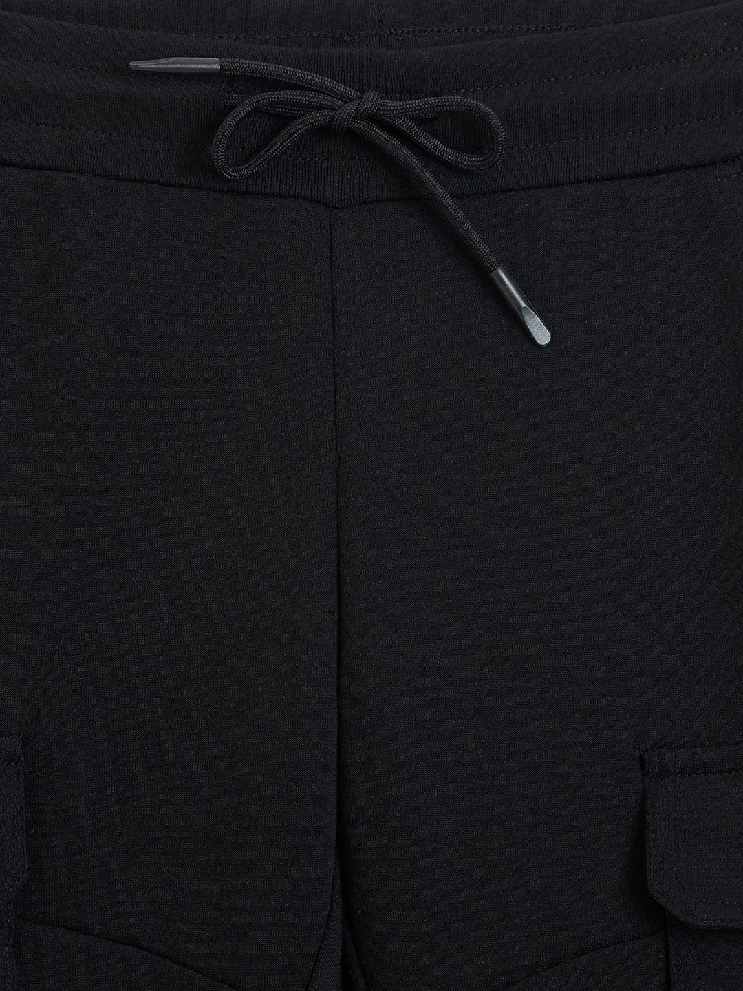 Antony Morato Boys Black Regular Fit Solid Sweatpant