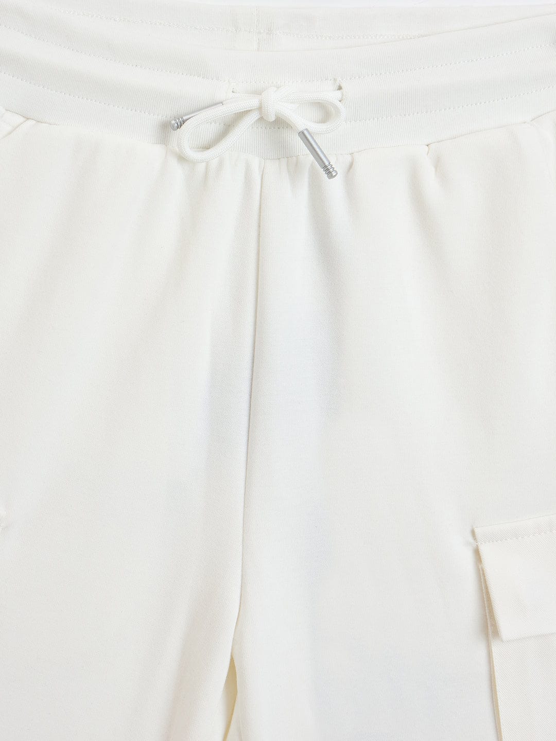 Antony Morato Boys Cream Regular Fit Solid Shorts