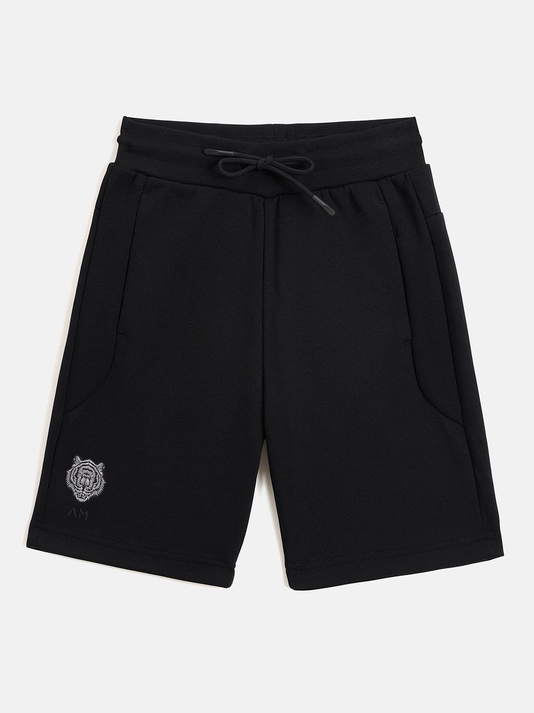 Antony Morato Boys Black Regular Fit Solid Shorts