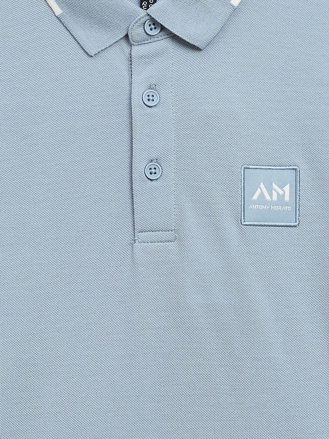 Antony Morato Boys Blue Solid Polo Tshirt
