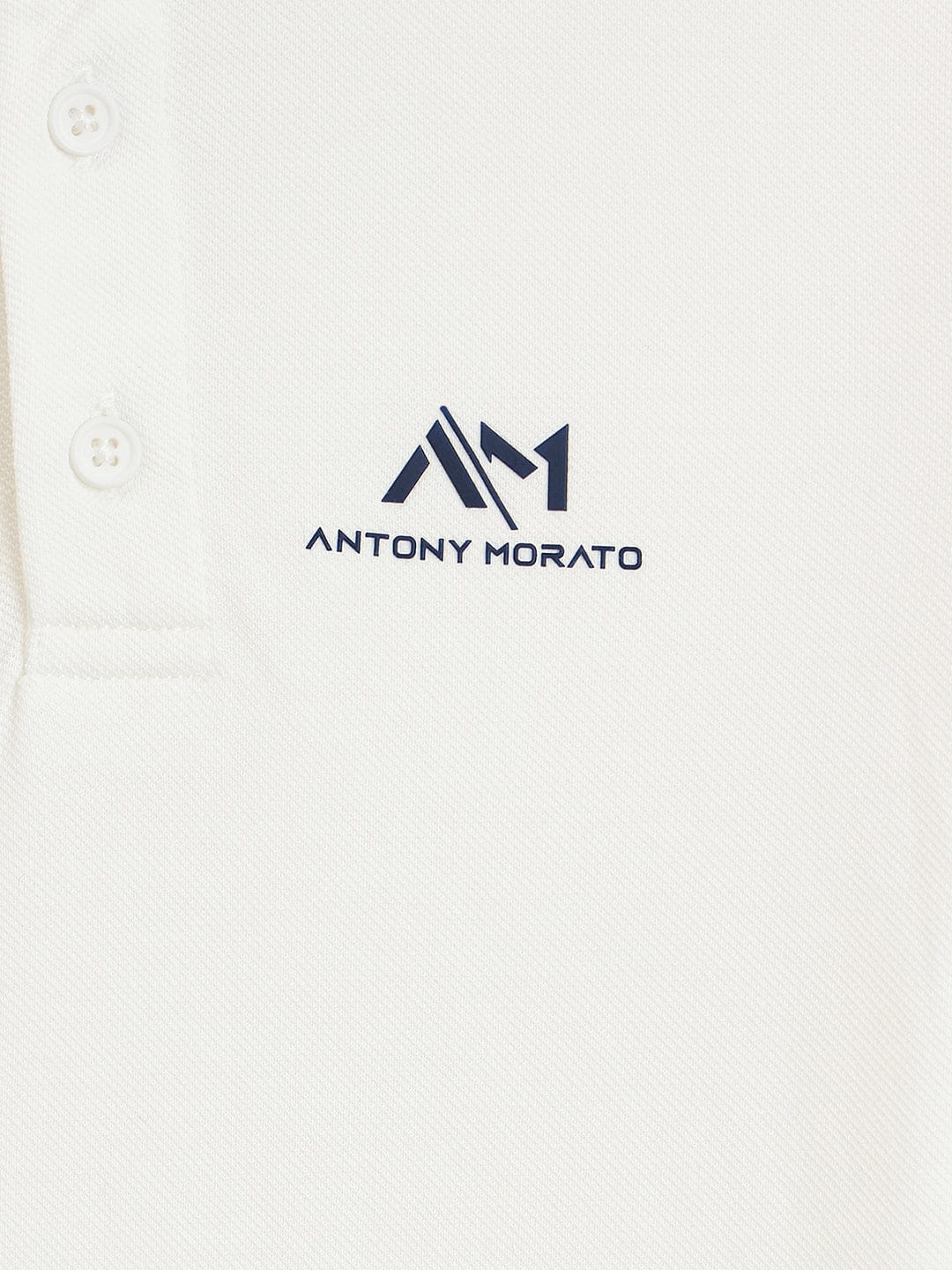 Antony Morato Boys Cream Solid Polo Tshirt