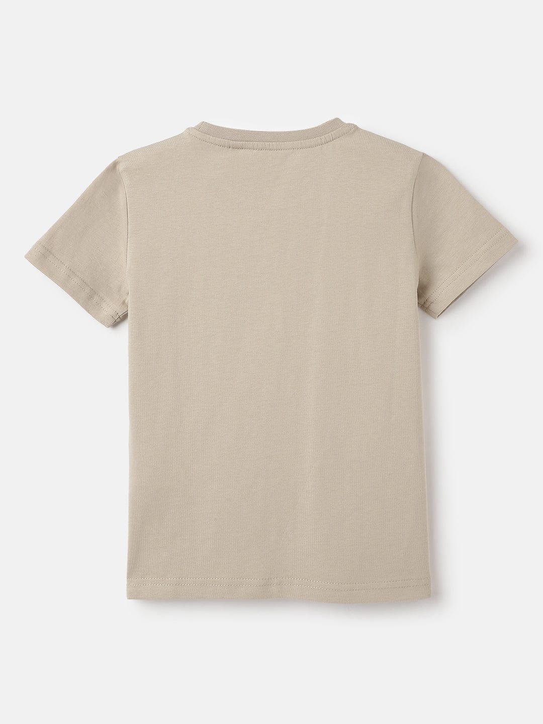 Antony Morato Boys Beige Placement Print Crew Neck TShirt