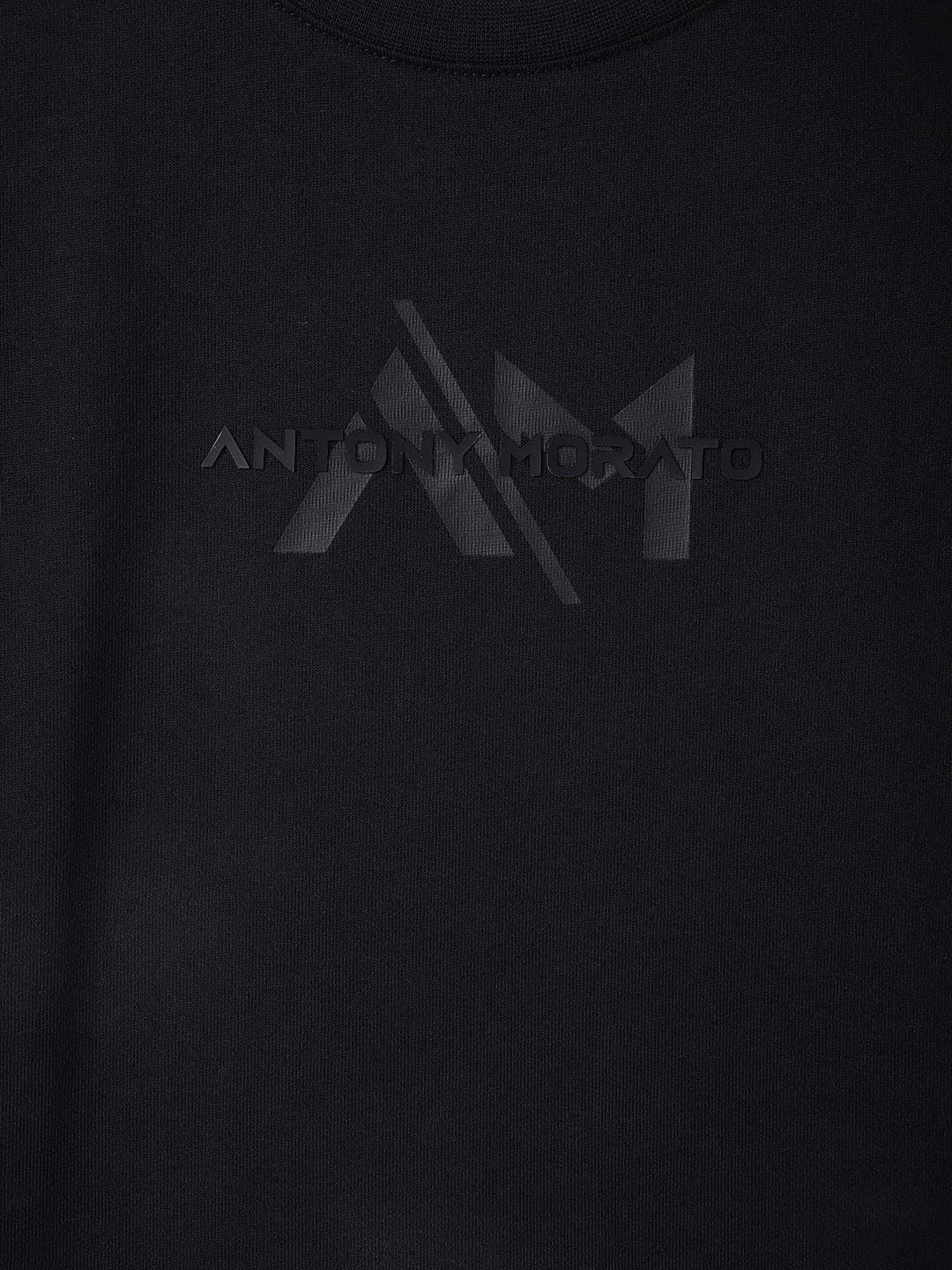 Antony Morato Boys Blue Placement Print Crew Neck TShirt