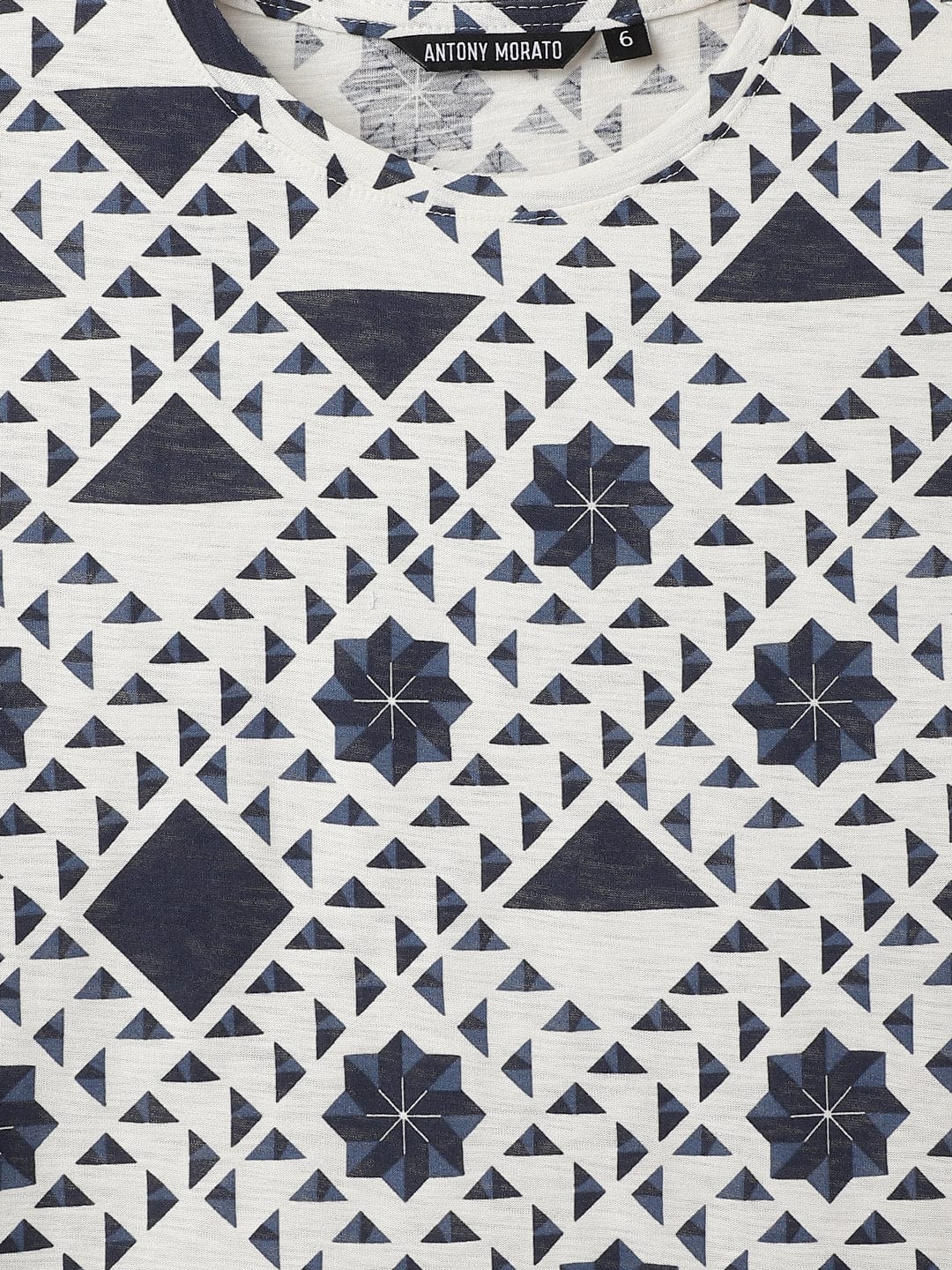 Antony Morato Boys Blue Printed Crew Neck TShirt