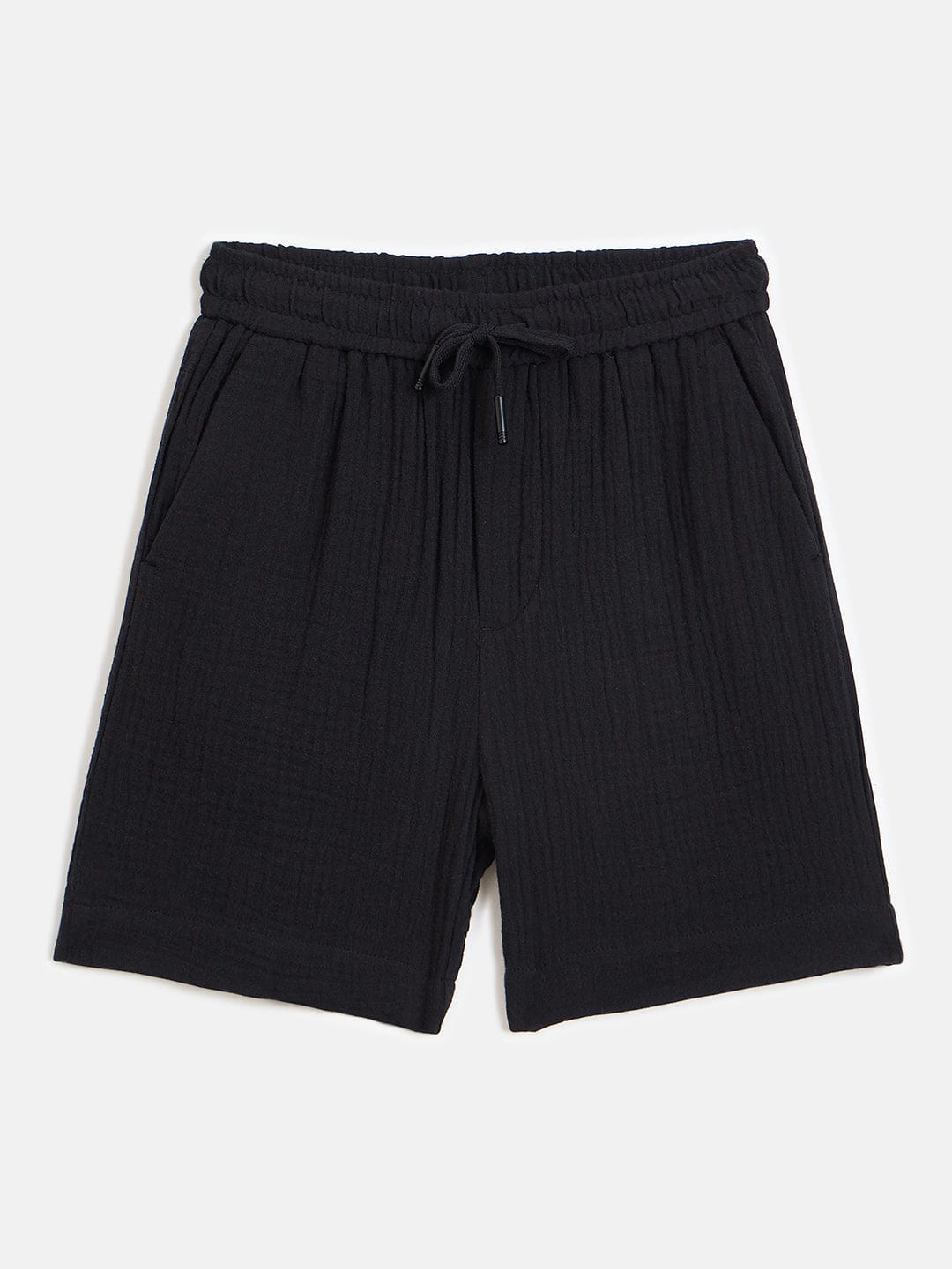 Antony Morato Boys Black Regular Fit Solid Shorts