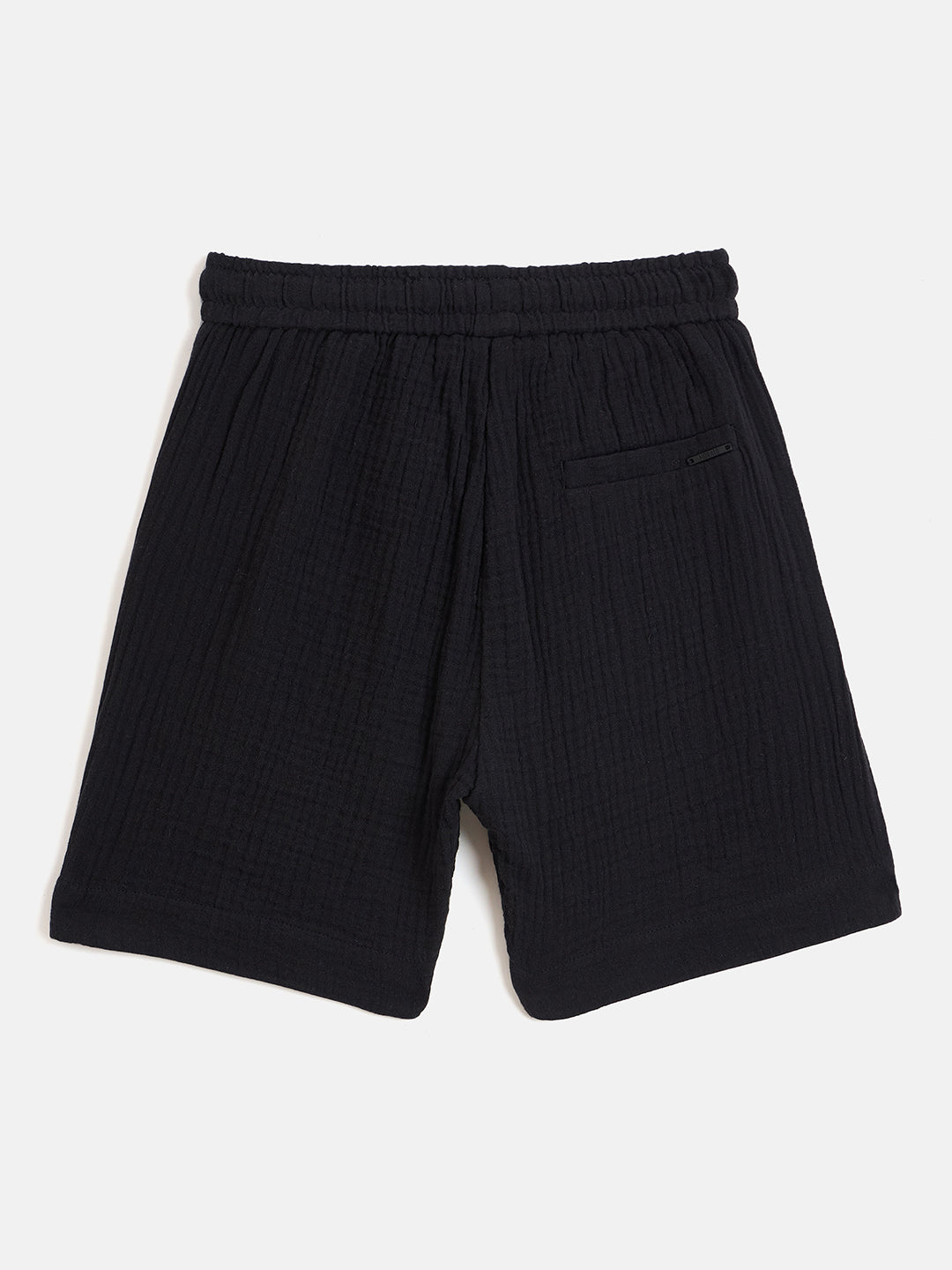 Antony Morato Boys Black Regular Fit Solid Shorts