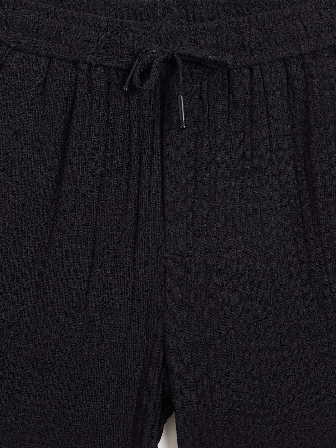 Antony Morato Boys Black Regular Fit Solid Shorts