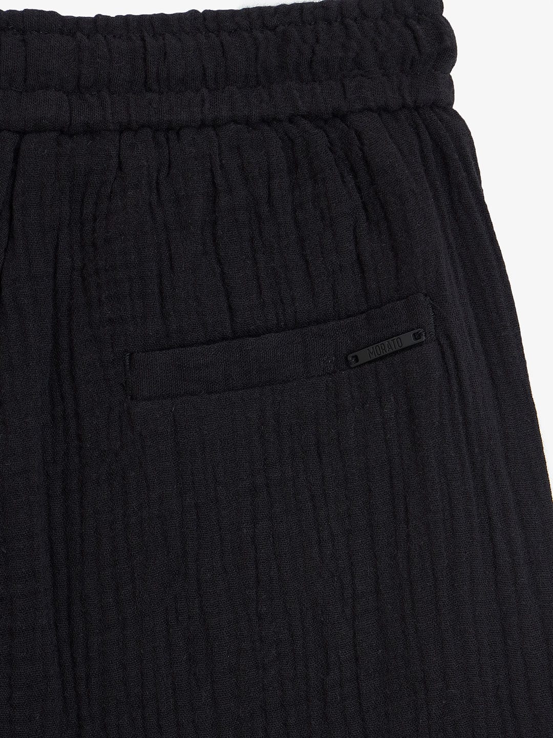 Antony Morato Boys Black Regular Fit Solid Shorts