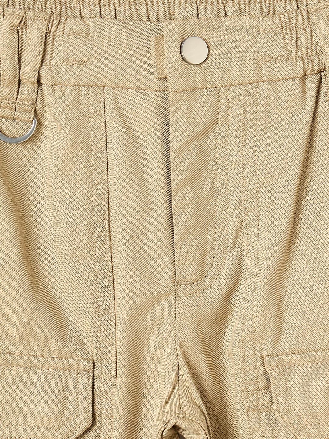 Antony Morato Boys Beige Regular Fit Solid Trouser