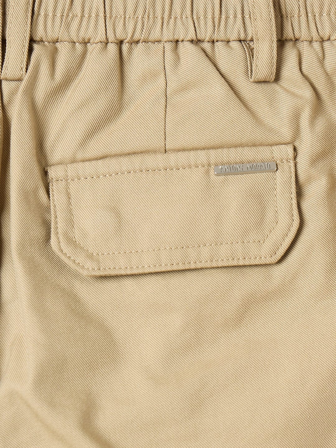 Antony Morato Boys Beige Regular Fit Solid Trouser