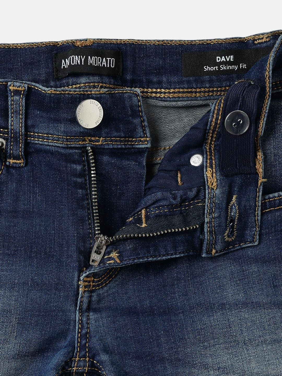 Antony Morato Boys Blue Skinny Fit Washed Shorts